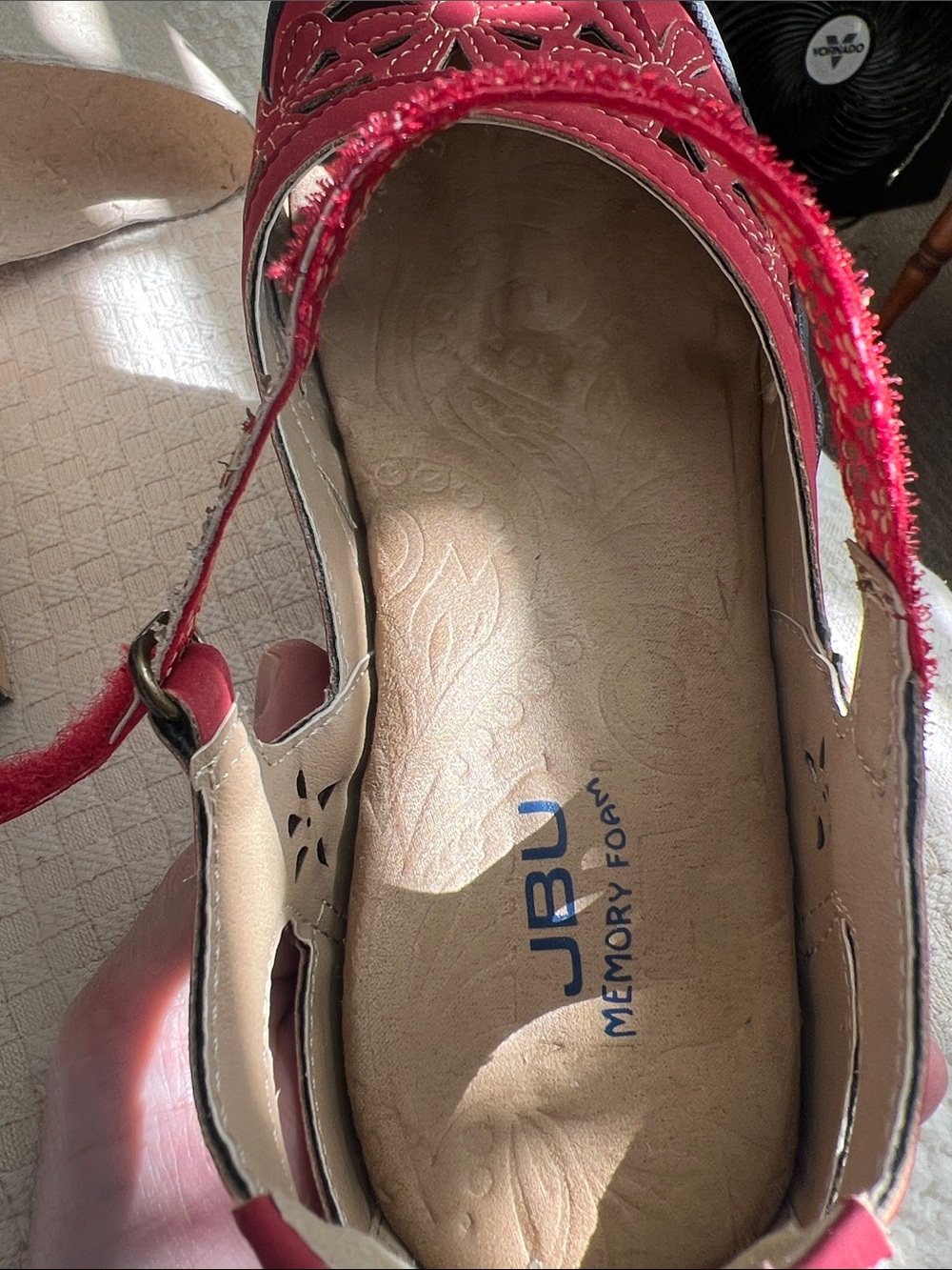 Women’s Red Floral JBU Wildflower in Red Comfort Shoes - Picture 5 of 10
